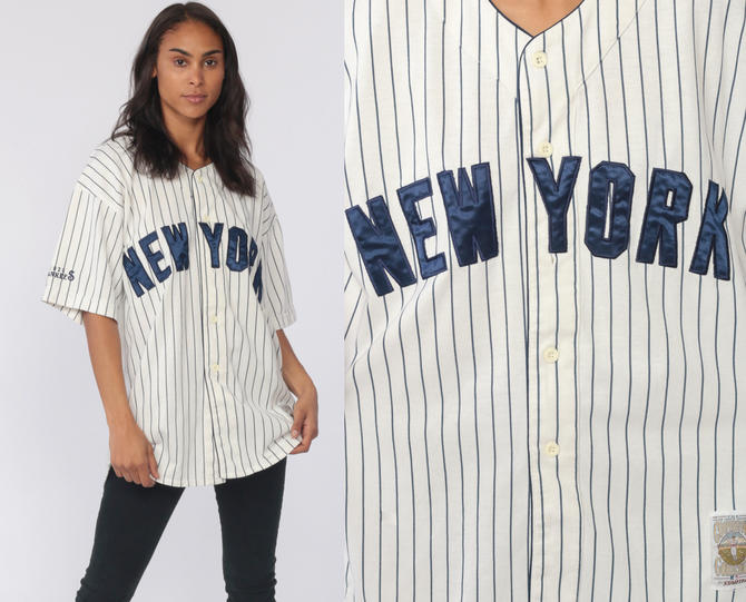 NY Yankees Jersey Shirt New York Baseball Starter Sports Athletic 90, Shop  Exile