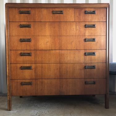 Vintage 7 Drawer Tall Boy Dresser by Hickory Furniture Co. 1960s
