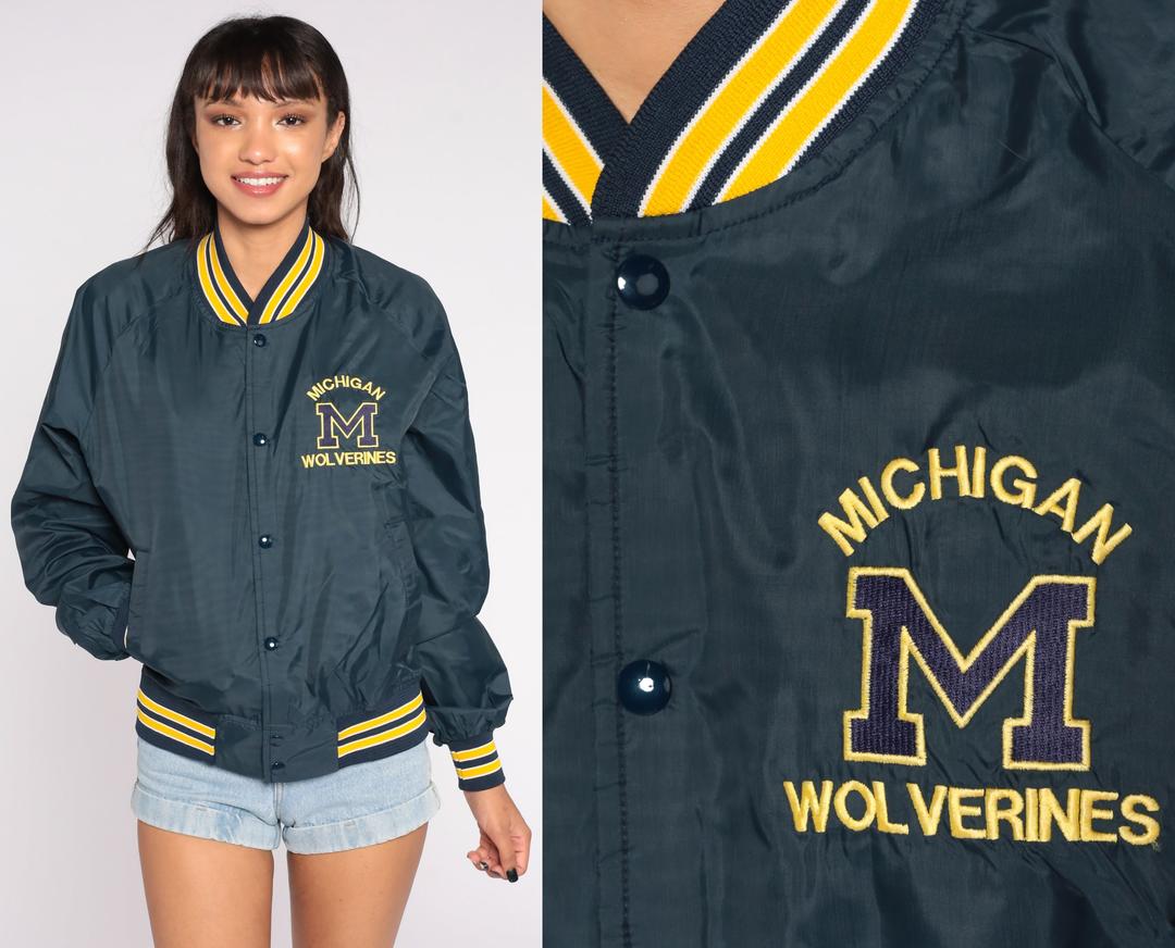 Vintage 80/90s Chalk Line Denim Jacket Full Zip Size L selling Michigan Wolverines