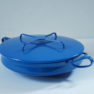 Vintage Royal Blue Dansk Kobenstyle Covered Pan, Designed by Jens Quistgaard, Made in France 