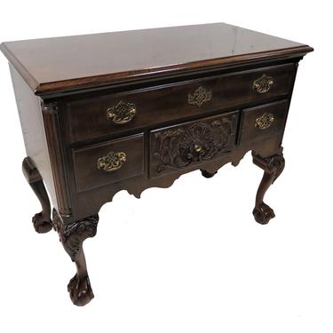Henredon Furniture | Henredon Chippendale Mahogany Lowboy With Ball and Claw Feet 