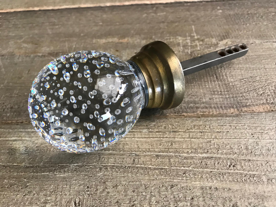 Antique Pairpoint Glass Door Knob, Controlled Bubble, Glass Hardware