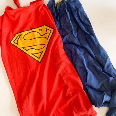 Vintage lot of 2 Superman & Super Hero Capes / size 6-8x 