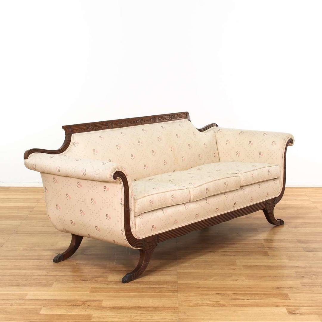 Duncan Phyfe Style Cream Floral Sofa Loveseat (Los Angeles) Vernon, CA