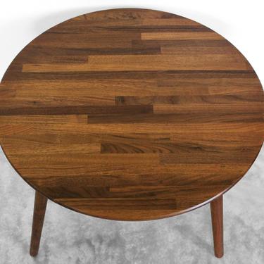 23.5 inch Classic Walnut End / Side Table - Coffee table  or Nightstand - Classic Mid Century Modern Eames Style Wood Boho Furniture Design 