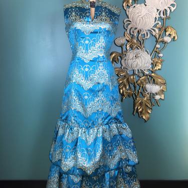 60s Formal Dresses 60s Gowns 1960s Formal Dress, Brocade Gown