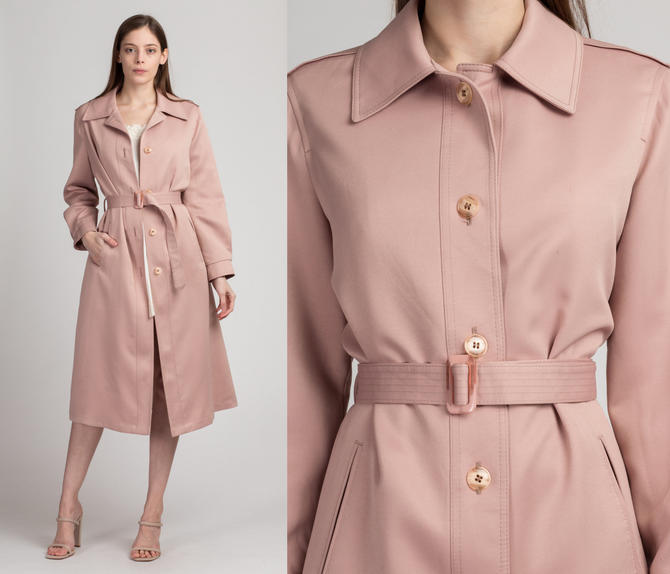 London fog pink hot sale trench coat