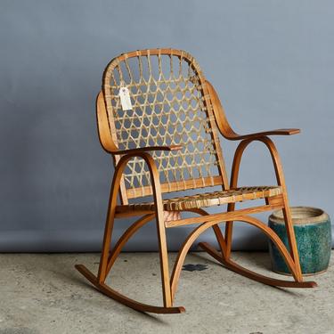 Bent Wood and Rawhide Rocking Chair