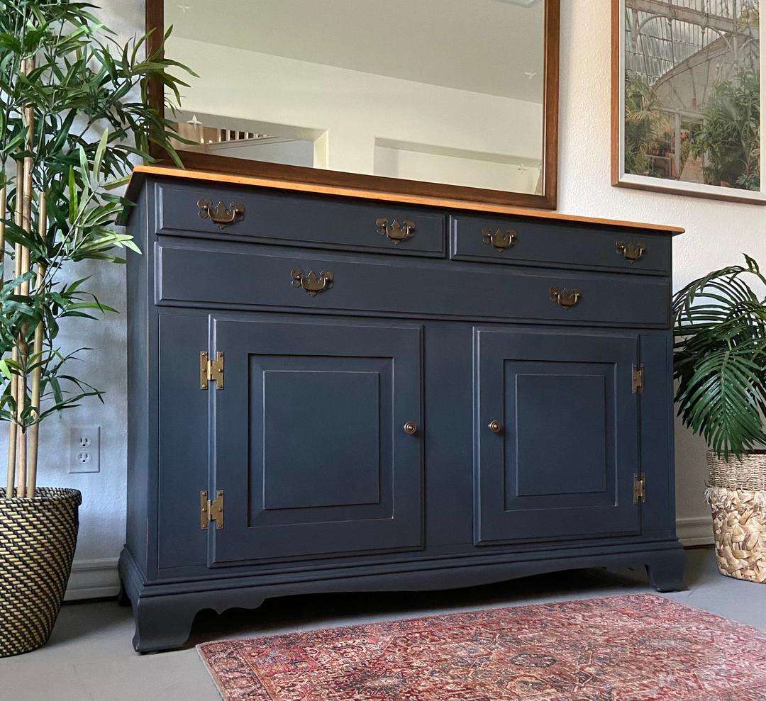 Restored Mid-Century Modern Solid Maple Heywood Wakefield Wheat Credenza  Buffet