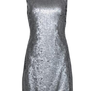 Niteline - Silver Sequin Sleeveless Sheath Dress Sz 8