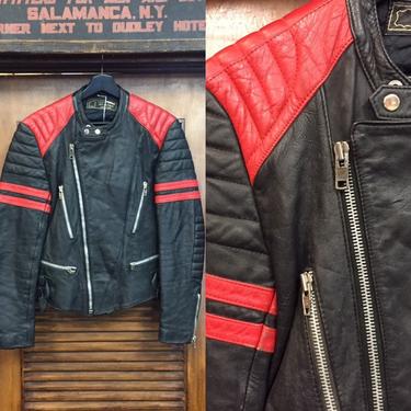 Vintage 1980’s Motorcycle Racing Leather Jacket, Vintage Jacket, Racing Style, 80’s Style, Vintage Clothing 