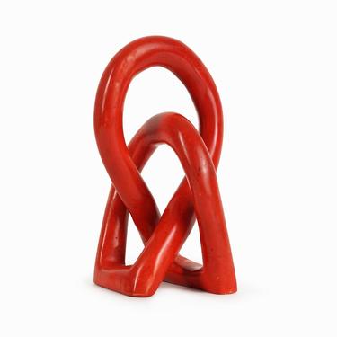 Resin Op Art Sculpture Red Mid Century Modern 