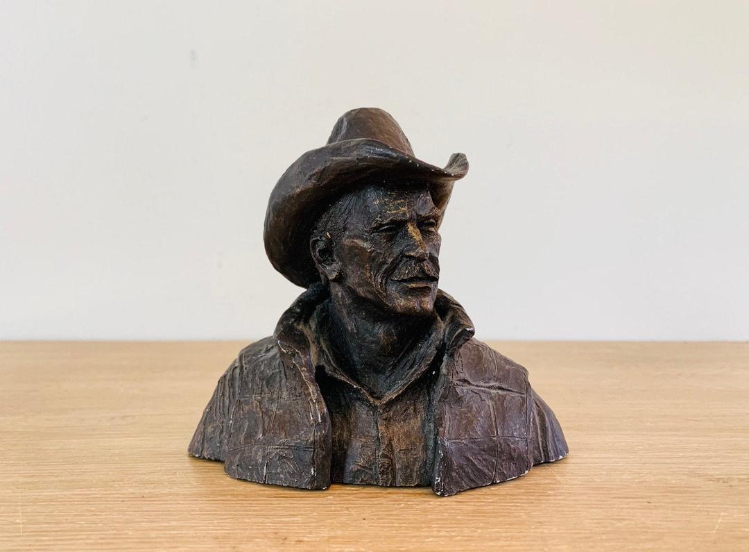 Vintage Cowboy Bust Sculpture by Michael Garman circa 1974 | Delve ...