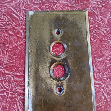 Brass Push button switch plate 2 3/4