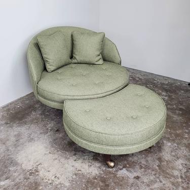 Adrian Pearsall Havana Chair with Ottoman (Please Read Shipping Info in Description) 