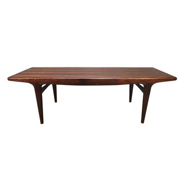 Vintage Danish Mid Century Modern Rosewood Coffee Table by Johannes Andersen for Cfc Mobler 