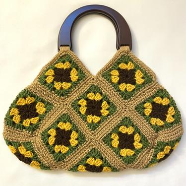 sunflower crochet bag