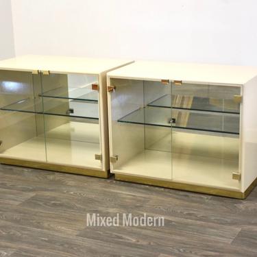 Ivory Thayer Coggin Glass Cabinetry Designed by Milo Baughman 