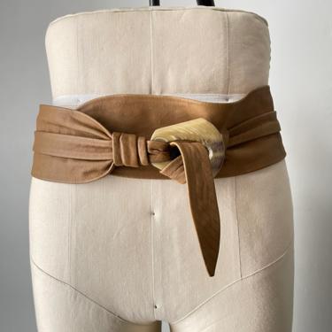 1980s Belt Thick Leather Wide Cinch Waist 