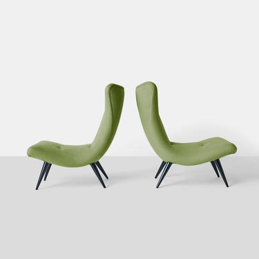 Pair of Scoop Chairs by Karpen