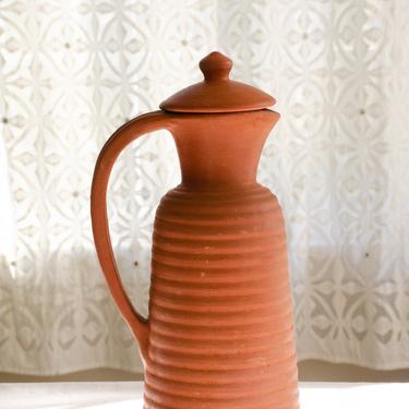 Handmade Terracotta pitcher, Terra-cotta pitcher, water jug, clay jug, farmhouse décor, Handmade Mother's Day Gift, unique pottery 
