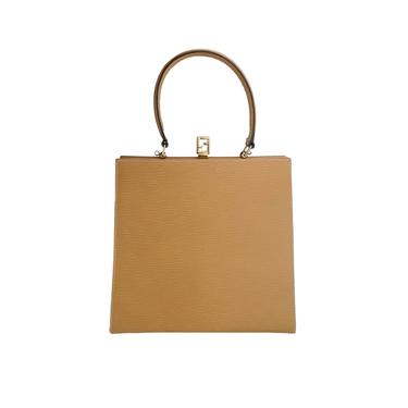 Fendi Mustard Epi Leather Top Handle Bag