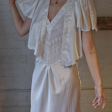 1980’s | Miss Dior | Lingerie Slip and Bed Jacket Set 