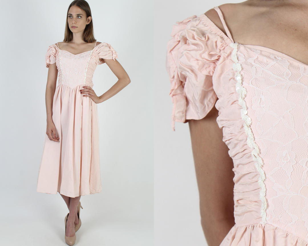 80s Gunne Sax Pink Prom Dress / Vintage Jessica McClintock Wedding ...