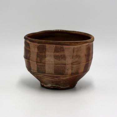 vintage brown pottery planter/ceramic glazed planter 