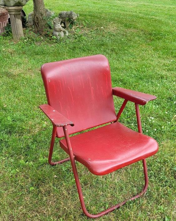 Russel wright folding chair hotsell