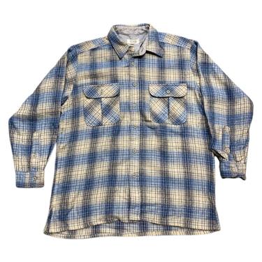 (L) Jewelheart Blue Plaid Fuzzy Flannel Shirt 091621 LM