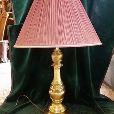 Brass Base Lamp with Shade