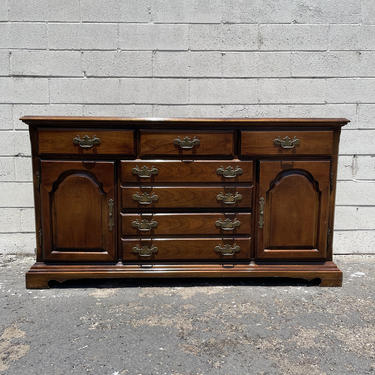 Antique Wood Cabinet Sideboard Buffet Wood Console Bernhardt Table Storage Traditional Mission Arts Crafts Style Tv Media CUSTOM PAINT AVAIL 