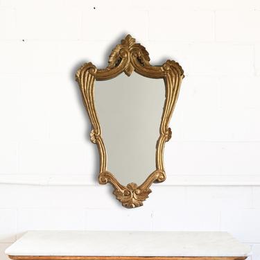 antique wood gilt framed mirror