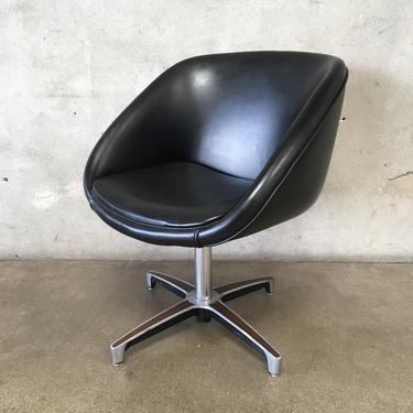 Mid Century Chrome Craft Swivel Pod Chair
