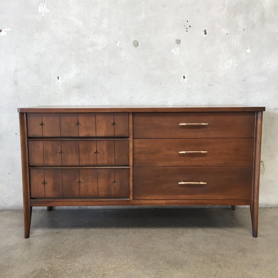 Mid Century Broyhill Saga Six Drawer Lowboy Dresser | Urban Americana ...