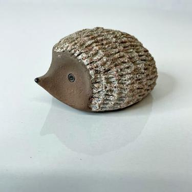 Too Cute ANIMAL Hedgehog Textured Pottery Art Modern 1970s 