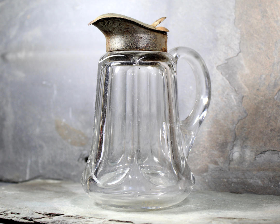 1940s Restaurant Syrup Dispenser - Syrup Bottle with Metal Lid | Bixley ...