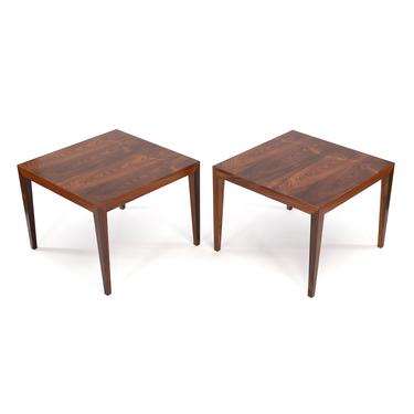 Pair of Danish Modern Rosewood Side Tables by Severin Hansen. MCM. Free Shipping 