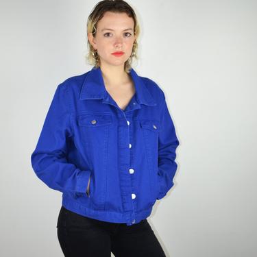 Vintage 90s Forenza Denim Jacket / Vintage Oversized Jean Jacket / 90s Blue Denim Jacket / 1990s Punk / 90s Vintage Denim Large Medium Small 
