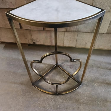 Funky Cool Marble top side table 15"×10 3/4"×24"
