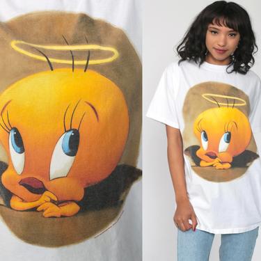 Angel Tweety Bird Shirt Looney Tunes Shirt 90s Raphael Painting 