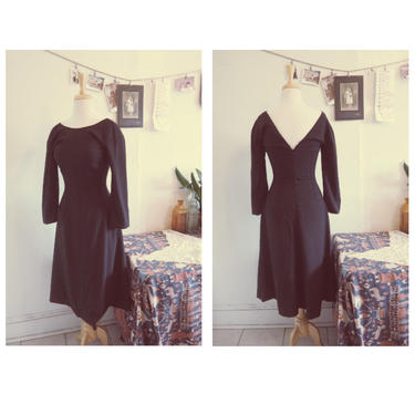 Dolce and Gabbana Black Wool Dress, Starlett, Hollywood,  Audrey Hepburn, Figure Flattering 