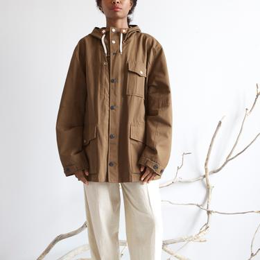 NOS brown hooded utility parka / S M L 