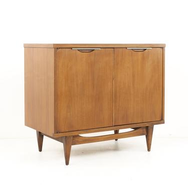 Kent Coffey Tableau Mid Century Walnut 2 Door Cabinet - mcm 