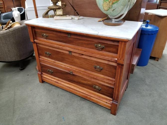 Antique German Dresser With Marble Top From Peg Leg Vintage Of