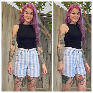 Vintage 1990’s Stripes Denim Shorts 