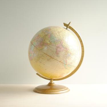 Vintage World Globe, Cram's Imperials 12&amp;quot; World Globe on Metal Stand 