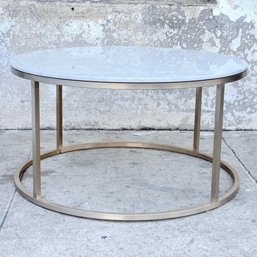 White Marble Gold Coffee Table 