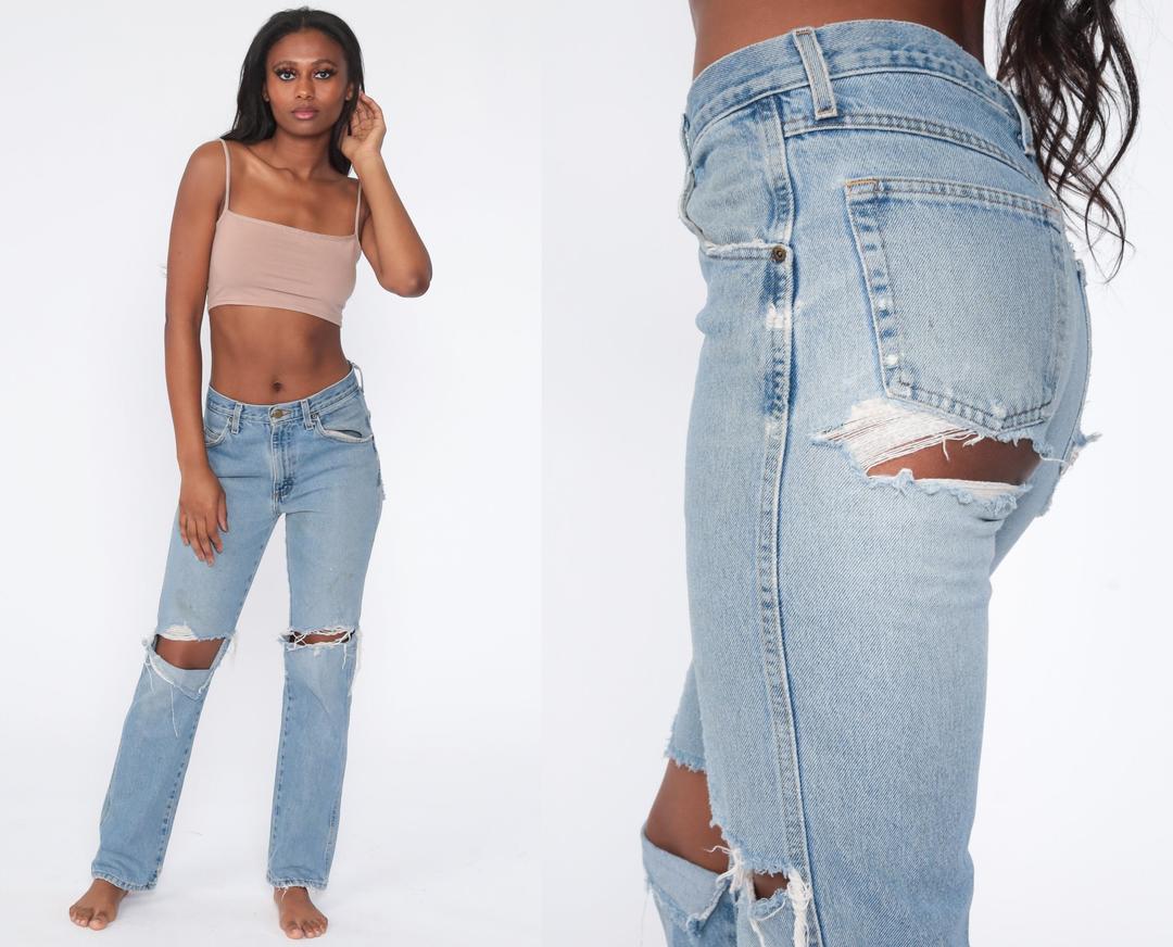 90s Vintage Wrangler Jeans 13MWZPW® High Waisted Straight Leg